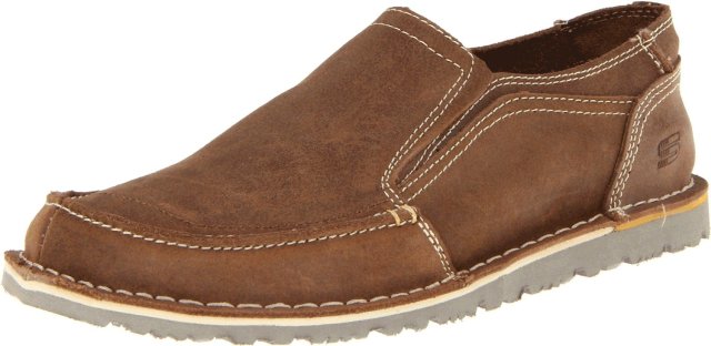 leather casual slip on shoes