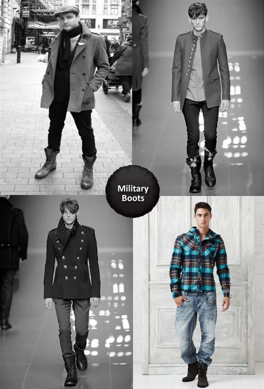 combat boots and jeans men